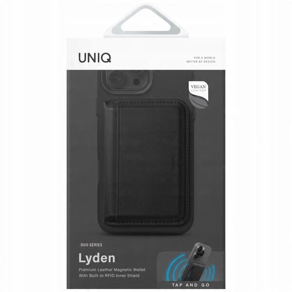 Μαγνητικό RFID πορτοφόλι UNIQ Lyden DS stand τηλέφωνο μαύρο