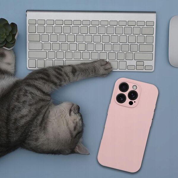 Θήκη SILICONE 2mm για IPHONE 16 Plus συμβατή με MagSafe σε πουδρέ ροζ
