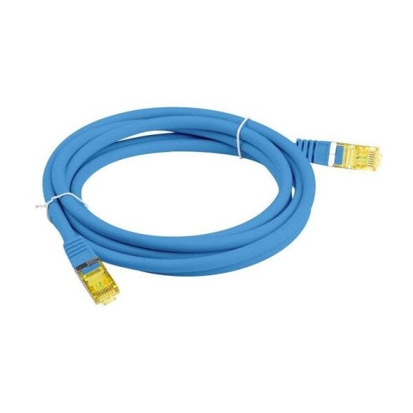 Patchcord Lanberg S/FTP κατ.6A 10μ LSZH CU fluke passed μπλε