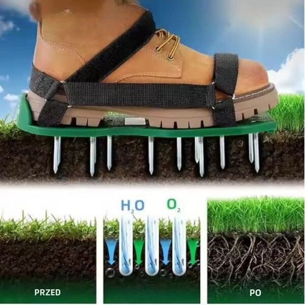Aerator Wertykulator Nakładki Na Buty Z Kolcami Do Trawy LEAN