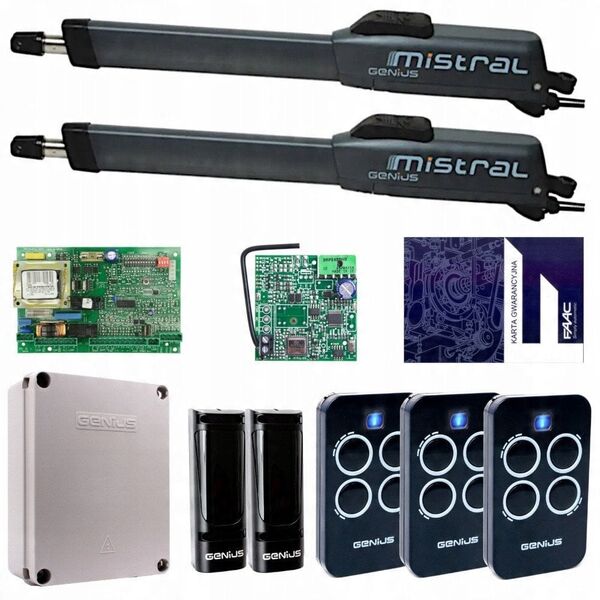 ΚΙΝΗΤΗΡΑΣ ΓΙΑ ΠΥΛΗ ΜΕ ΦΥΛΛΑ GENIUS-MISTRAL-400LS/KIT - ΣΕΤ ΓΙΑ ΔΙΦΥΛΛΗ ΠΥΛΗ FAAC