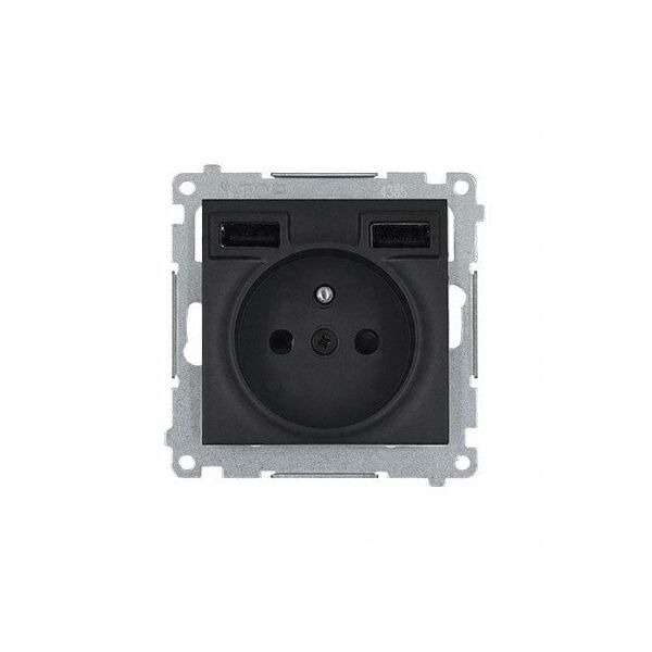 ΜΟΝΗ ΠΡΙΖΑ ΜΕ ΦΟΡΤΙΣΤΗ USB DGZ1ZUSB2AA.01/49-SIMON54 Premium 230&nbsp|V 16&nbsp|A