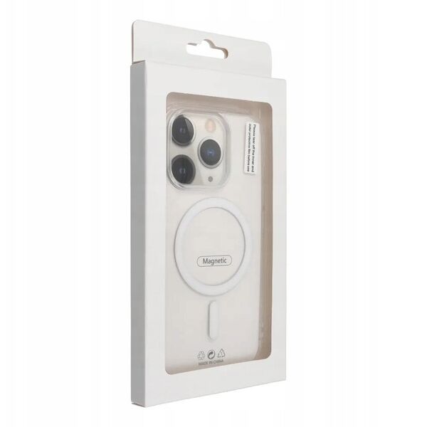 Drop Glue Colorful Ring Mag Cover συμβατό με MagSafe ταιριάζει στο IPHONE 12 PRO MAX λευκό