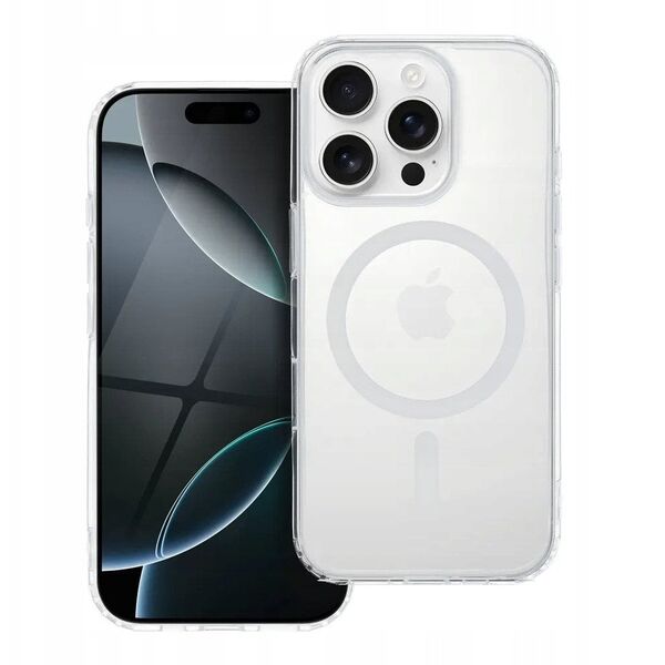Drop Glue Colorful Ring Mag Cover συμβατό με MagSafe ταιριάζει στο IPHONE 16 PRO MAX λευκό