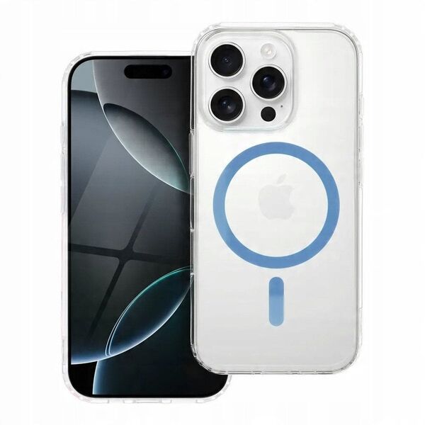 Drop Glue Colorful Ring Mag Cover συμβατό με MagSafe ταιριάζει στο IPHONE 15 ανοιχτό μπλε