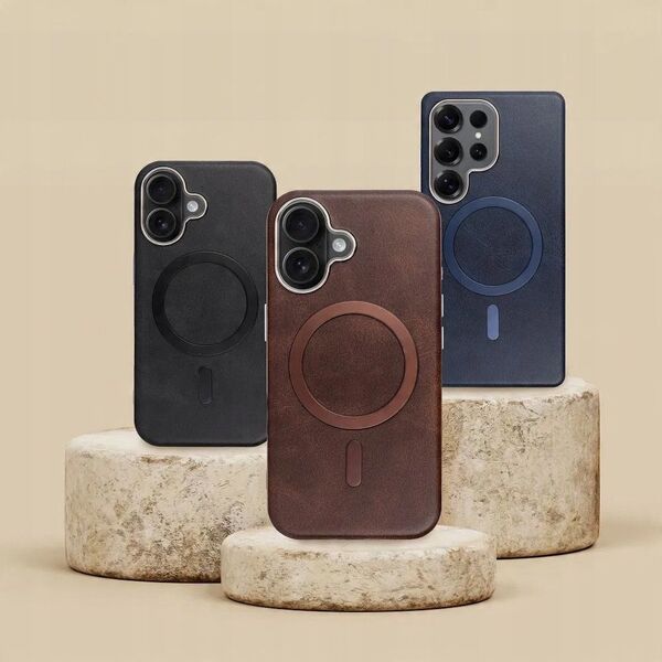 Θήκη GENTLEMAN MAG COVER συμβατή με MagSafe για IPHONE 16 μαύρο