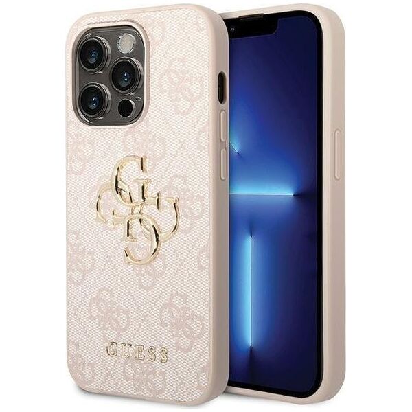 Guess Guess GUHCP15L4GMGPI iPhone 15 Pro 6.1" różowy/pink hardcase 4G Big Metal Logo