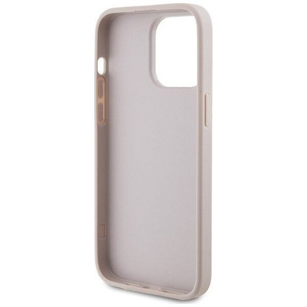 Guess Guess GUHCP15XG4GFPI iPhone 15 Pro Max 6.7" różowy/pink hard case 4G Metal Gold Logo