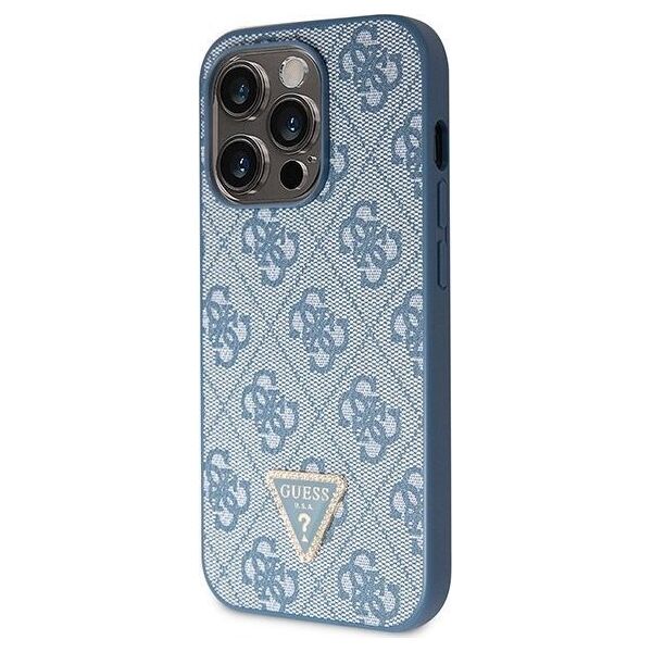Guess Guess GUHCP15LP4TDSCPB iPhone 15 Pro 6.1" niebieski/blue hardcase Crossbody 4G Metal Logo
