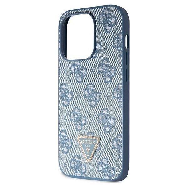 Guess Guess GUHCP15LP4TDSCPB iPhone 15 Pro 6.1" niebieski/blue hardcase Crossbody 4G Metal Logo