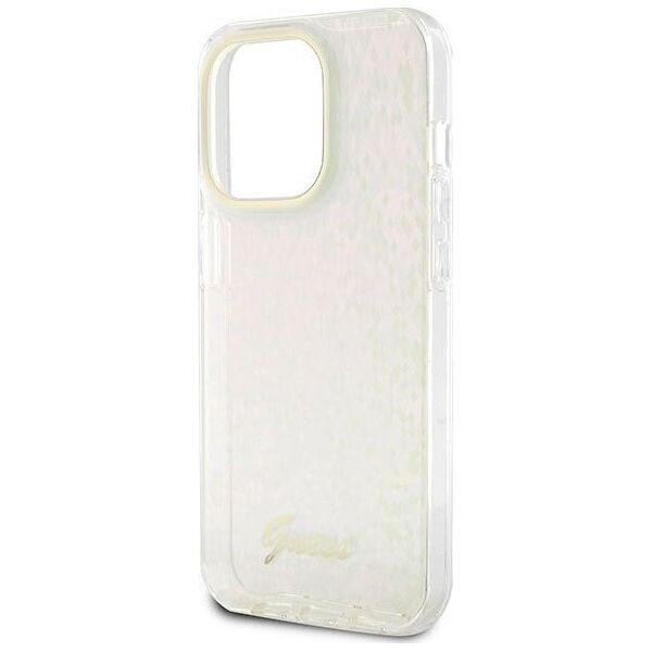 Guess Guess GUHCP15XHDECMP iPhone 15 Pro Max 6.7" różowy/pink hardcase IML Faceted Mirror Disco Iridescent