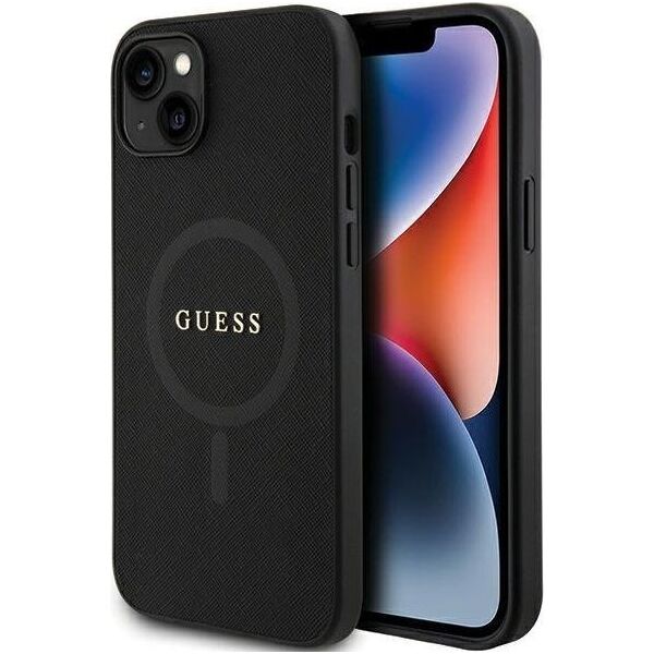 Guess Guess GUHMP15MPSAHMCK iPhone 15 Plus 6.7" czarny/black hardcase Saffiano MagSafe