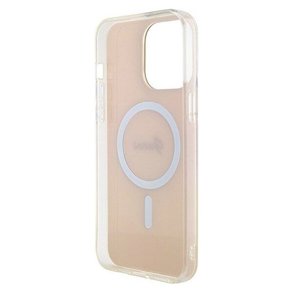 Guess Guess GUHMP15XHITSP iPhone 15 Pro Max 6.7" różowy/pink hardcase IML Iridescent MagSafe