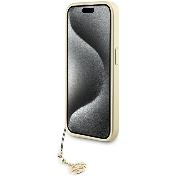 Guess Guess GUHCP15LGF4GGR iPhone 15 Pro 6.1" szary/grey hardcase 4G Charms Collection