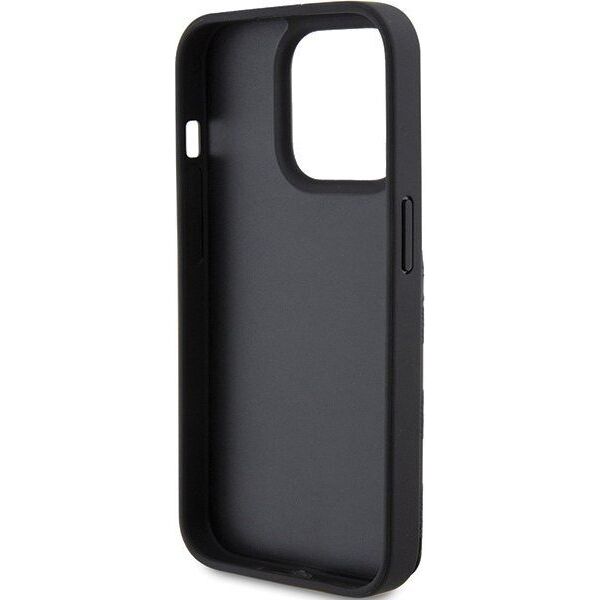 Karl Lagerfeld Karl Lagerfeld KLHCP15LSAKKNSCK iPhone 15 Pro 6.1" czarny/black hardcase Saffiano Cardslots and Stand Monogram Ikonik Patch