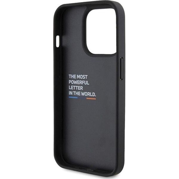 BMW BMW Leather Carbon Blue Line - Etui iPhone 15 Pro (czarny)