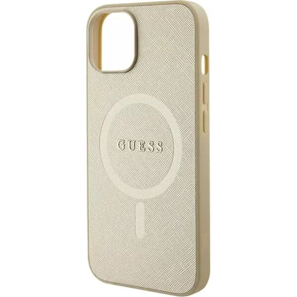Guess Guess GUHMP15MPSAHMCB iPhone 15 Plus / 14 Plus 6.7" złoty/gold hardcase Saffiano MagSafe