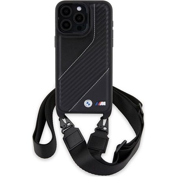 BMW BMW BMHCP15X23PSCCK iPhone 15 Pro Max 6.7" czarny/black hardcase M Edition Carbon Stripe & Strap