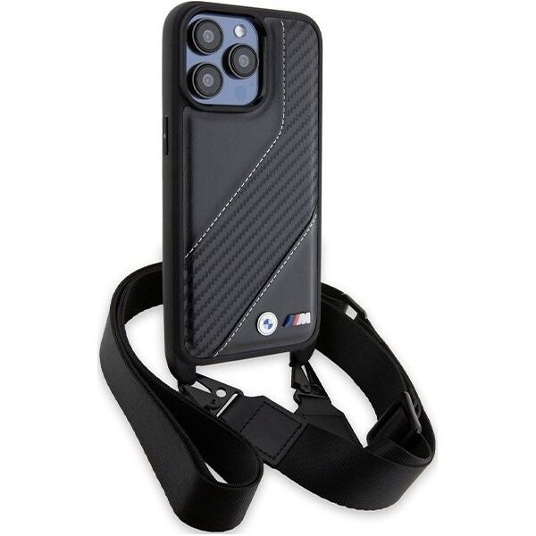 BMW BMW BMHCP15X23PSCCK iPhone 15 Pro Max 6.7" czarny/black hardcase M Edition Carbon Stripe & Strap