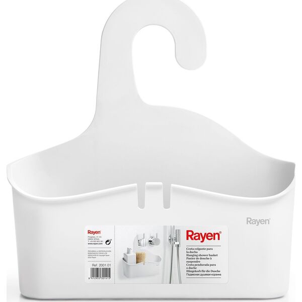 Rayen Rayen Wiszący kosz prysznicowy tworzywo sztuczne 28 x 28 cm biały