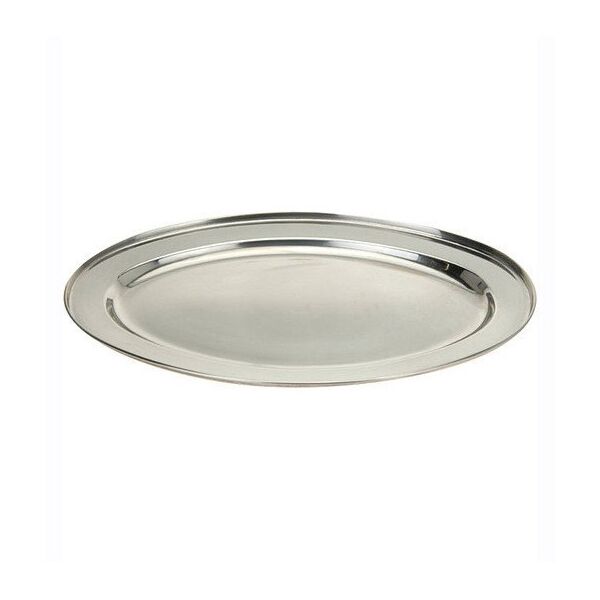 Δίσκος σερβιρίσματος Excellent Houseware από ανοξείδωτο ατσάλι οβάλ 34x21,5 εκ.