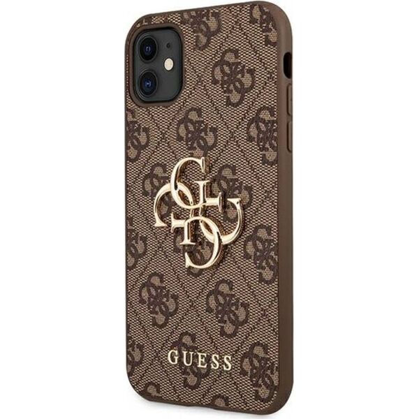 Guess Guess GUHCN614GMGBR iPhone 11 6,1 brązowy/brown hardcase 4G Big Metal Logo