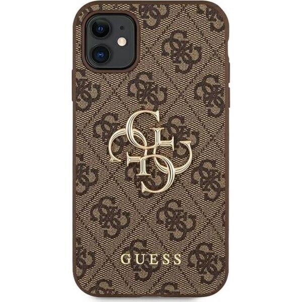 Guess Guess GUHCN614GMGBR iPhone 11 6,1 brązowy/brown hardcase 4G Big Metal Logo