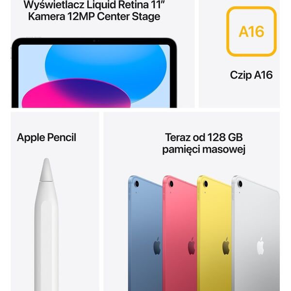 Apple iPad 11" 256GB WiFi + 5G 2025 tablet, κίτρινο (MD7M4)