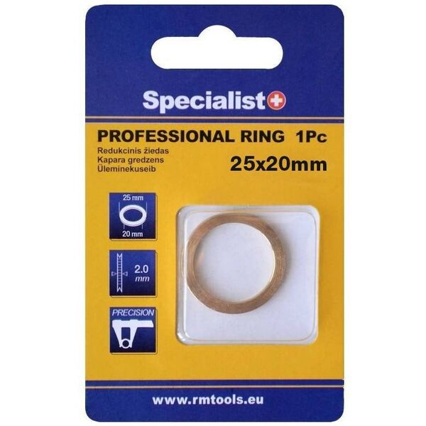 SPECIALIST+ δακτύλιος μείωσης, PRO, 25.4x20x2 mm