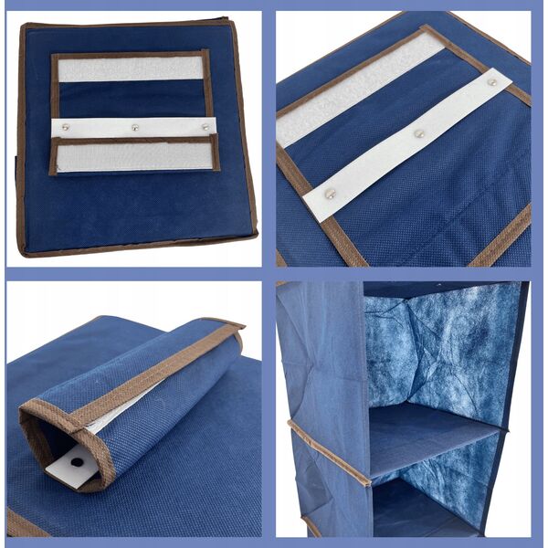 Κρεμαστός οργανωτής με 5 ράφια 30x30x120cm Μπλε 8004226340126
