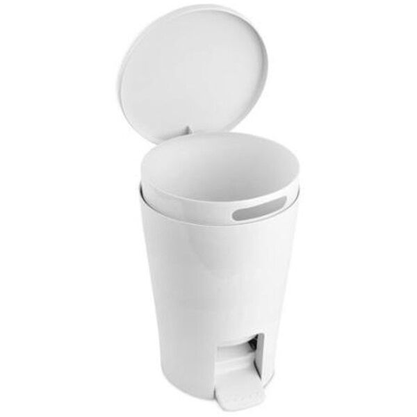 Κάδος μπάνιου με πεντάλ 5L Diabolo λευκό 8411801203552