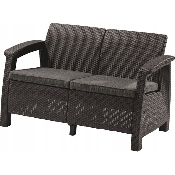 Καναπές κήπου δύο θέσεων Corfu Love Seat γκρι 8711245158730