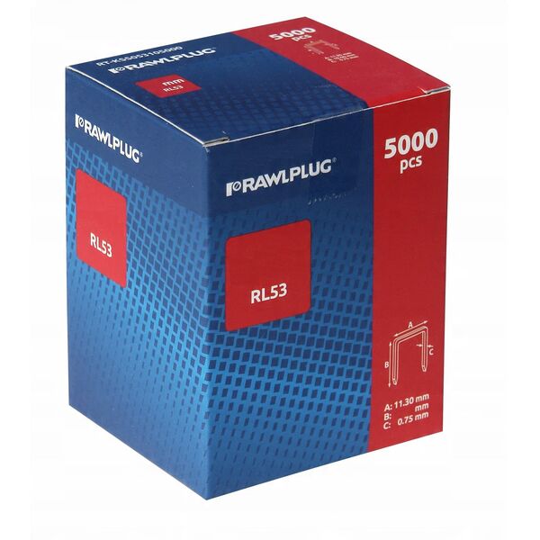 Συρραπτικά RAWLPLUG, 14 mm, τύπος RL-53, 5000 τεμ., RT-KSS053145000