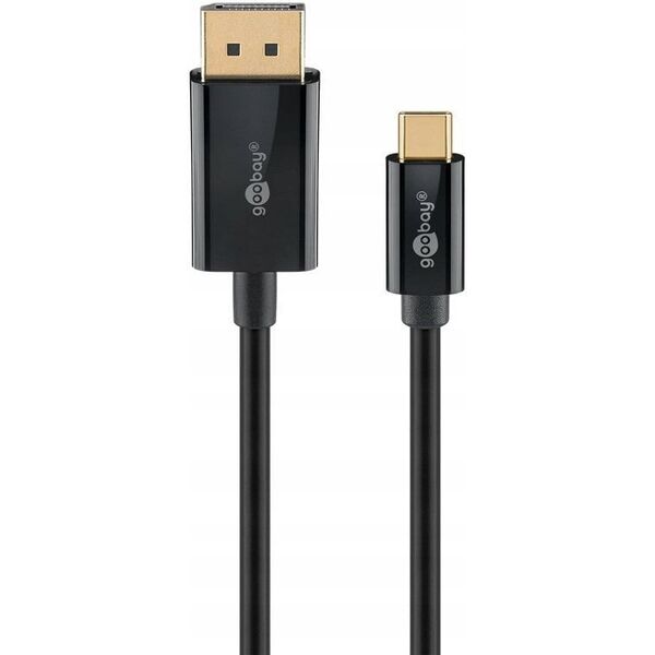 Καλώδιο USB-C™ σε DisplayPort™ 4K @ 60 Hz, 2 m, μαύρο - Μήκος καλωδίου 2 m