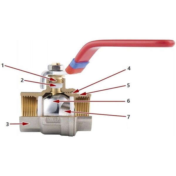 Ferro KFPN1 ΒΑΛΒΙΔΑ ΣΦΑΙΡΙΚΗ ΝΕΡΟΥ ΠΕΤΑΛΟΥΔΑ 1/2'' WKR-WKR, F-POWER// ZKW-15-NN-M-FER-POWER