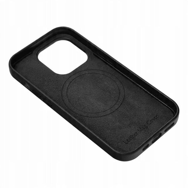 Δερμάτινη Θήκη MAG COVER συμβατή με MagSafe για SAMSUNG S25 μαύρο