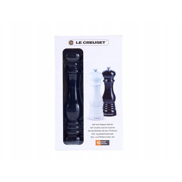 Le Creuset Salt and Pepper Mill Set 21cm Black&White 0630870145848