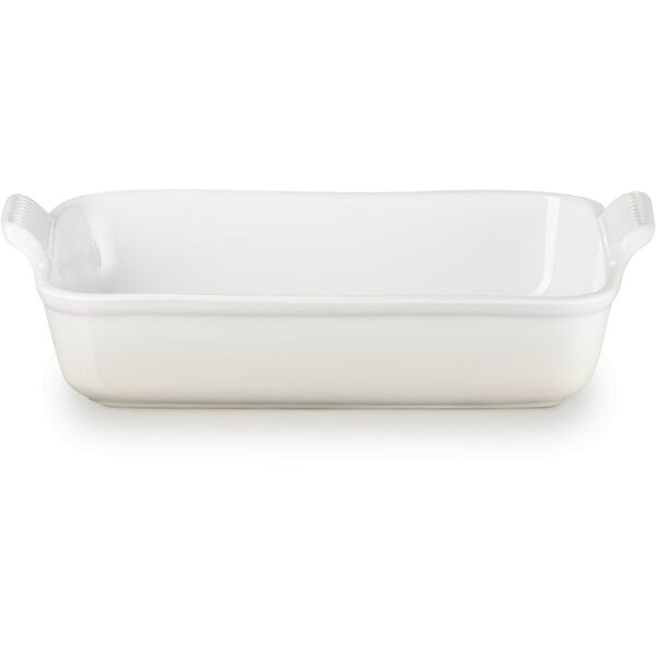 Le Creuset Rectangular Heritage Stoneware Baking Dish 32x24cm / 4L White 0843251158133