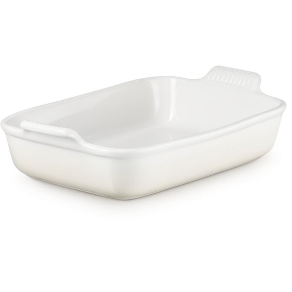 Le Creuset Rectangular Heritage Stoneware Baking Dish 32x24cm / 4L White 0843251158133