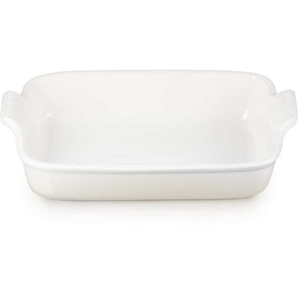 Le Creuset Rectangular Heritage Stoneware Baking Dish 32x24cm / 4L White 0843251158133