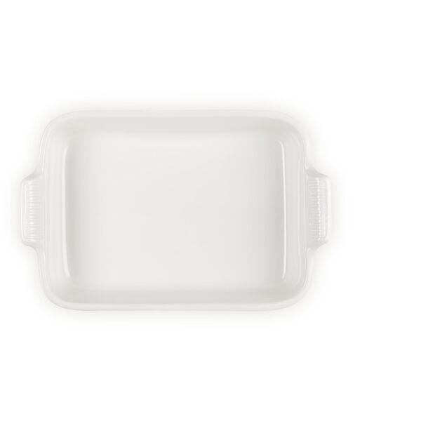 Le Creuset Rectangular Heritage Stoneware Baking Dish 32x24cm / 4L White 0843251158133