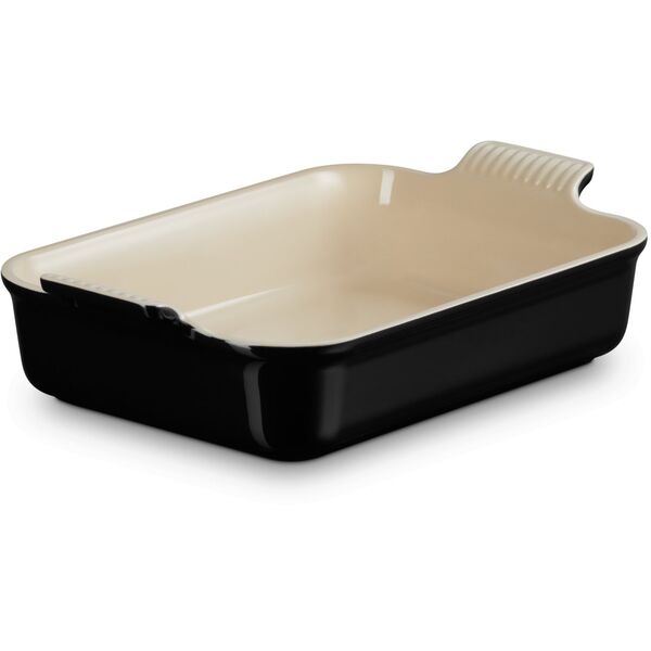 Le Creuset Rectangular Heritage Stoneware Baking Dish 32x24cm / 4L Black 0843251103256