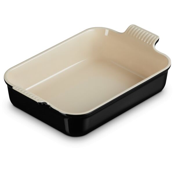 Le Creuset Rectangular Heritage Stoneware Baking Dish 32x24cm / 4L Black 0843251103256