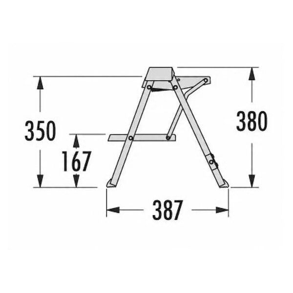 Πτυσσόμενο σκαλοπάτι StepFix / terracotta / 2 σκαλοπάτια / μαύρο 4007126368447