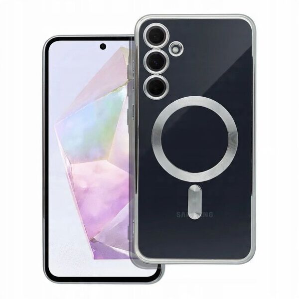 Θήκη ELECTRO MAG COVER συμβατή με MagSafe για SAMSUNG A35 ασημί