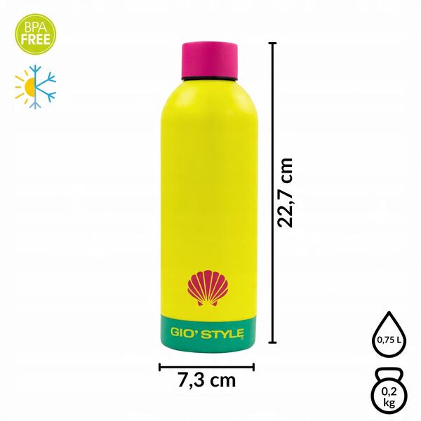 Φιάλη Fluo 0 75L ποικιλία ροζ/κίτρινο/πράσινο/μπλε 8000303316749