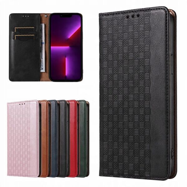 Θήκη Magnet Strap etui iPhone 14 Pro Max θήκη με καπάκι πορτοφόλι mini λουράκι βάση μαύρο