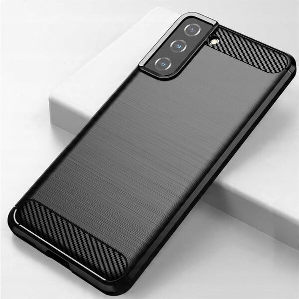 Ελαστική θήκη Carbon Case για Samsung Galaxy S21+ 5G (S21 Plus 5G) μαύρο