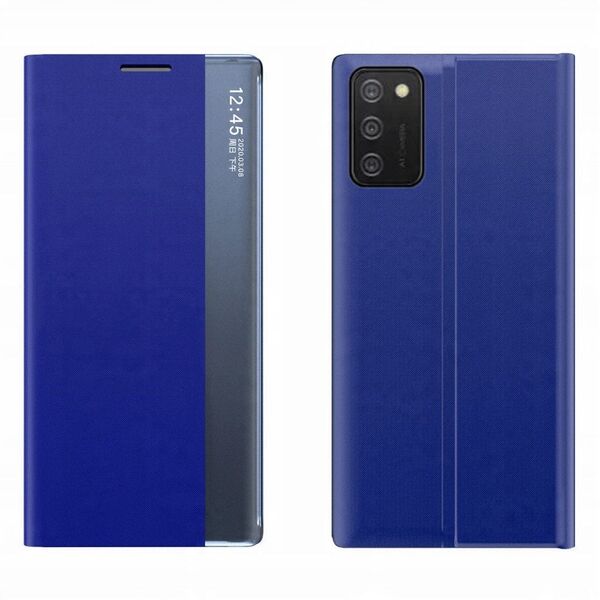 New Sleep Case θήκη με καπάκι με λειτουργία βάσης Samsung Galaxy A03s (166,5) μπλε