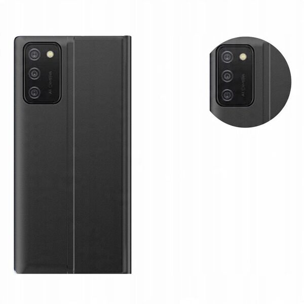New Sleep Case θήκη με καπάκι με λειτουργία βάσης Samsung Galaxy A03s (166,5) μαύρο